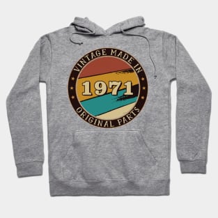 Vintage Made In 1971 Original Parts Hoodie